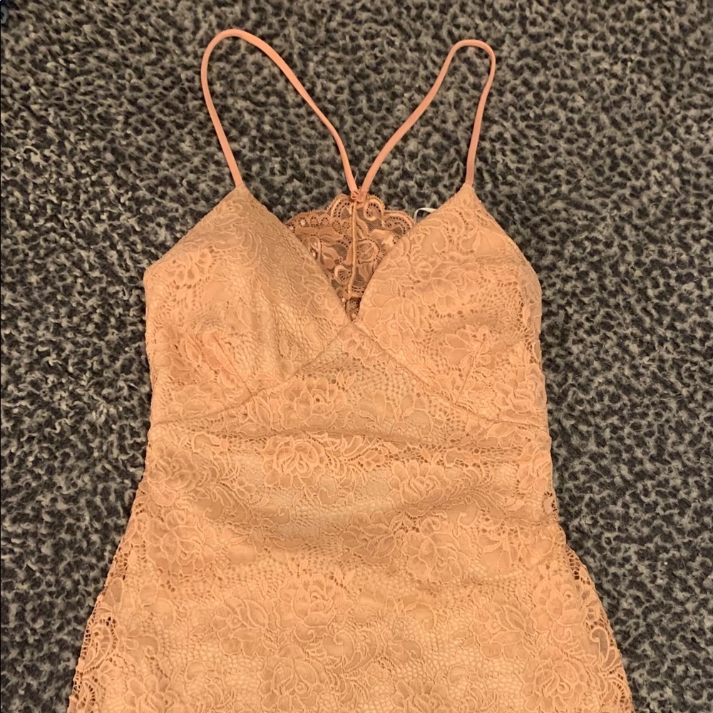 Light pink lace dress